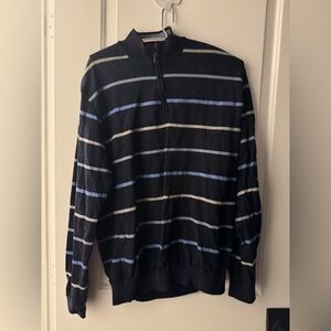 Paul & Shark Yachting Cool Touch 100% Wool Zip Mock Neck Rhode Island Sweater